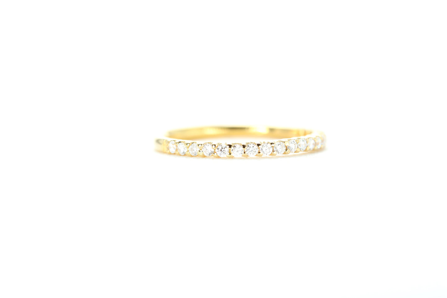 Micro Pavé 1/4 Carat Diamond Ring in 18K Yellow Gold