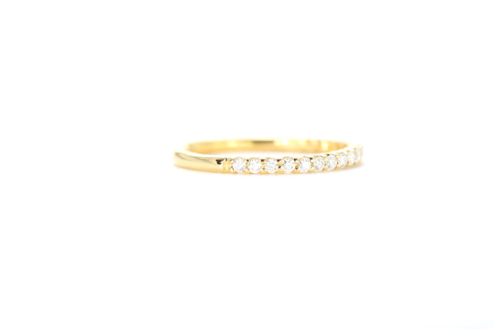 Micro Pavé 1/4 Carat Diamond Ring in 18K Yellow Gold