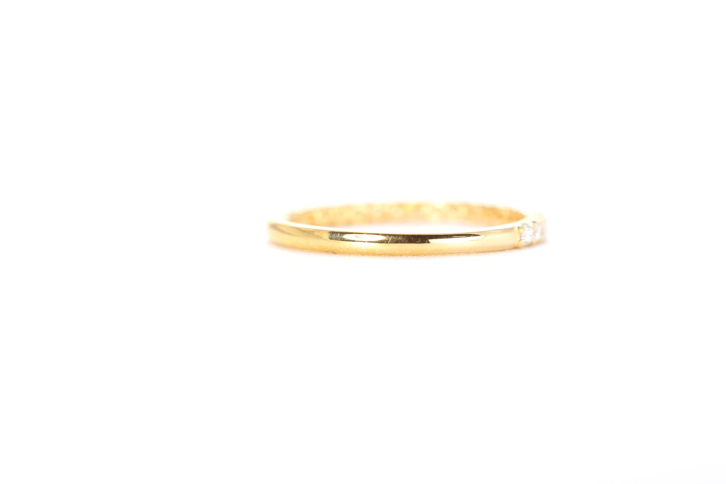 Micro Pavé 1/4 Carat Diamond Ring in 18K Yellow Gold