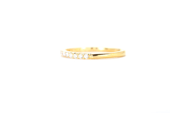 Micro Pavé 1/4 Carat Diamond Ring in 18K Yellow Gold
