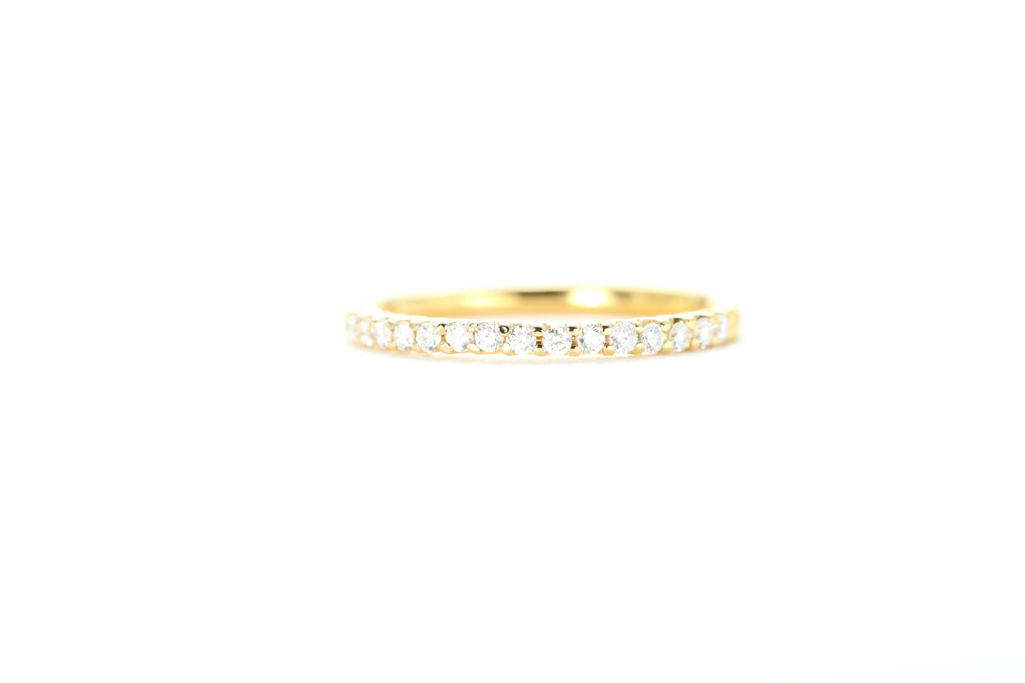 Micro Pavé 1/4 Carat Diamond Ring in 18K Yellow Gold