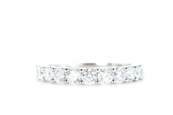Micro Pavé One Carat Diamond Ring in 18K White Gold