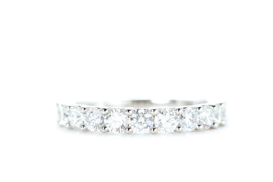 Micro Pavé One Carat Diamond Ring in 18K White Gold
