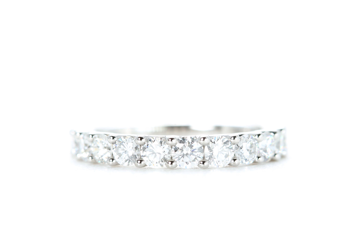Micro Pavé One Carat Diamond Ring in 18K White Gold