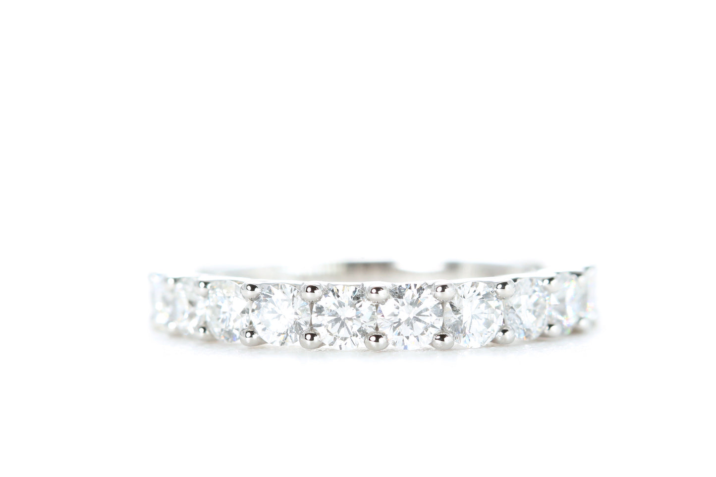 Micro Pavé One Carat Diamond Ring in 18K White Gold