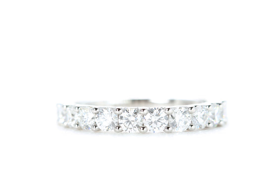 Micro Pavé One Carat Diamond Ring in 18K White Gold