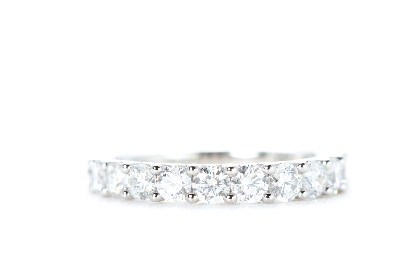Micro Pavé One Carat Diamond Ring in 18K White Gold