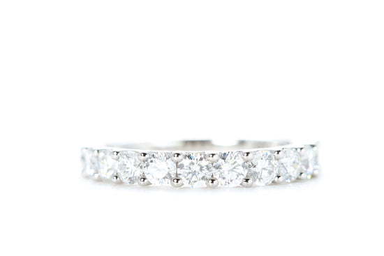 Micro Pavé One Carat Diamond Ring in 18K White Gold