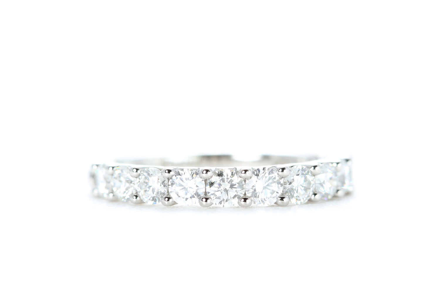 Micro Pavé One Carat Diamond Ring in 18K White Gold