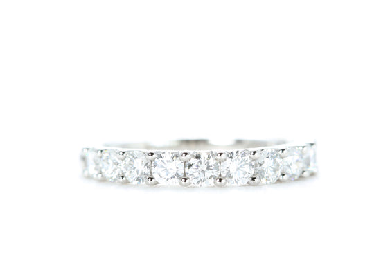 Micro Pavé One Carat Diamond Ring in 18K White Gold