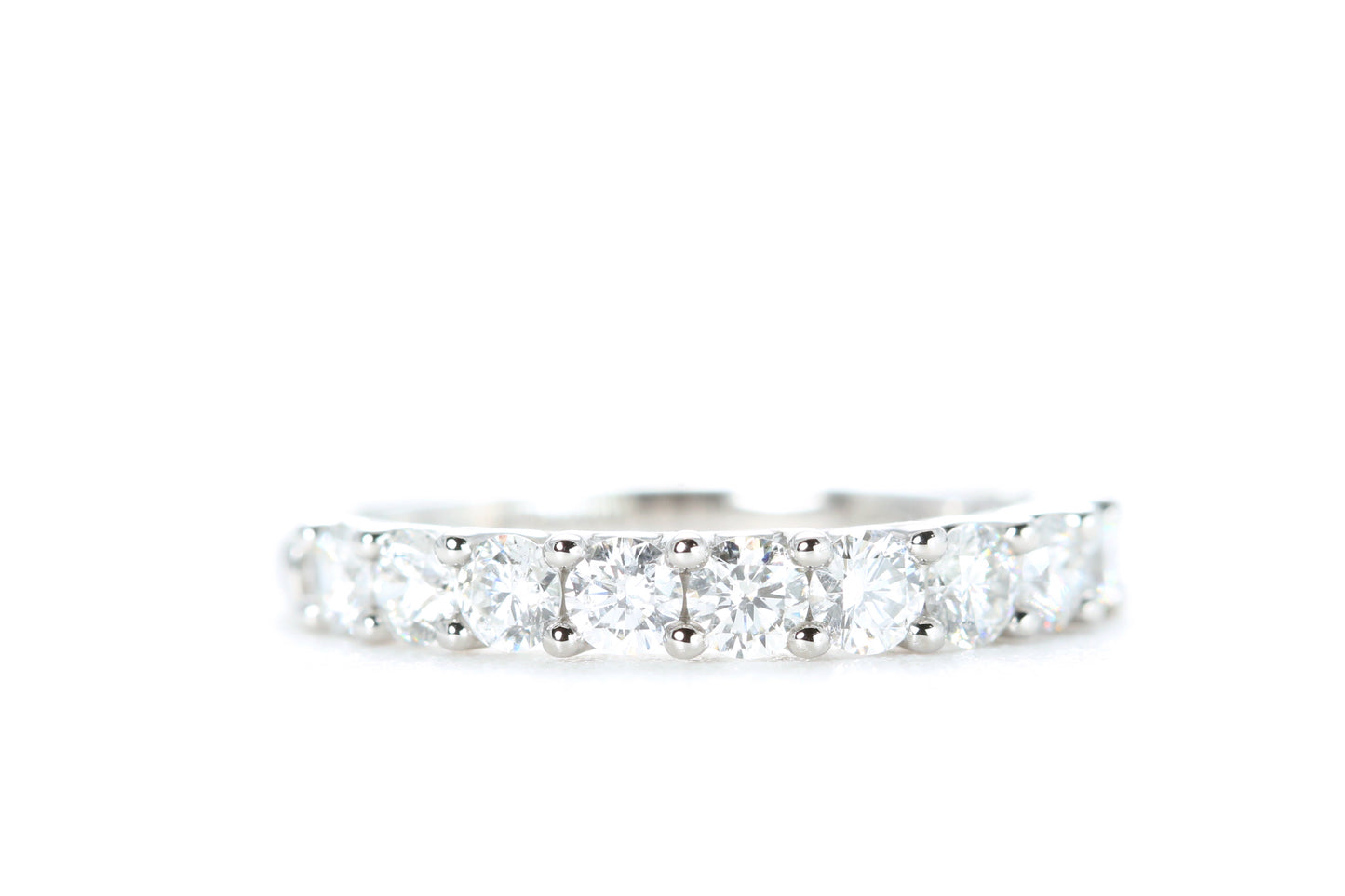 Micro Pavé One Carat Diamond Ring in 18K White Gold