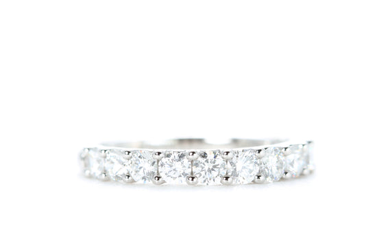 Micro Pavé One Carat Diamond Ring in 18K White Gold