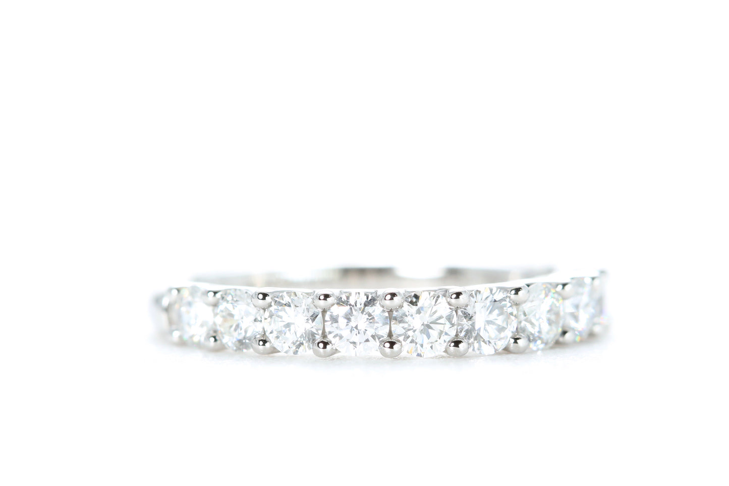 Micro Pavé One Carat Diamond Ring in 18K White Gold