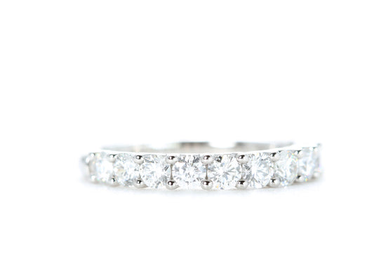 Micro Pavé One Carat Diamond Ring in 18K White Gold