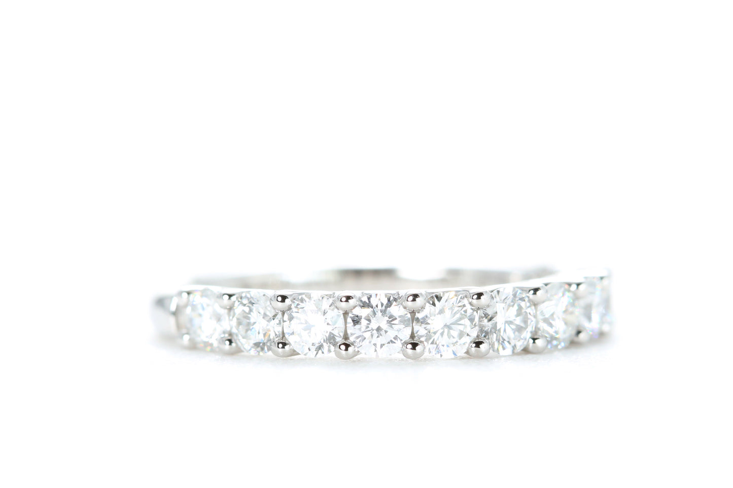 Micro Pavé One Carat Diamond Ring in 18K White Gold