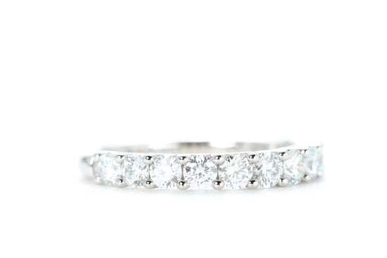 Micro Pavé One Carat Diamond Ring in 18K White Gold