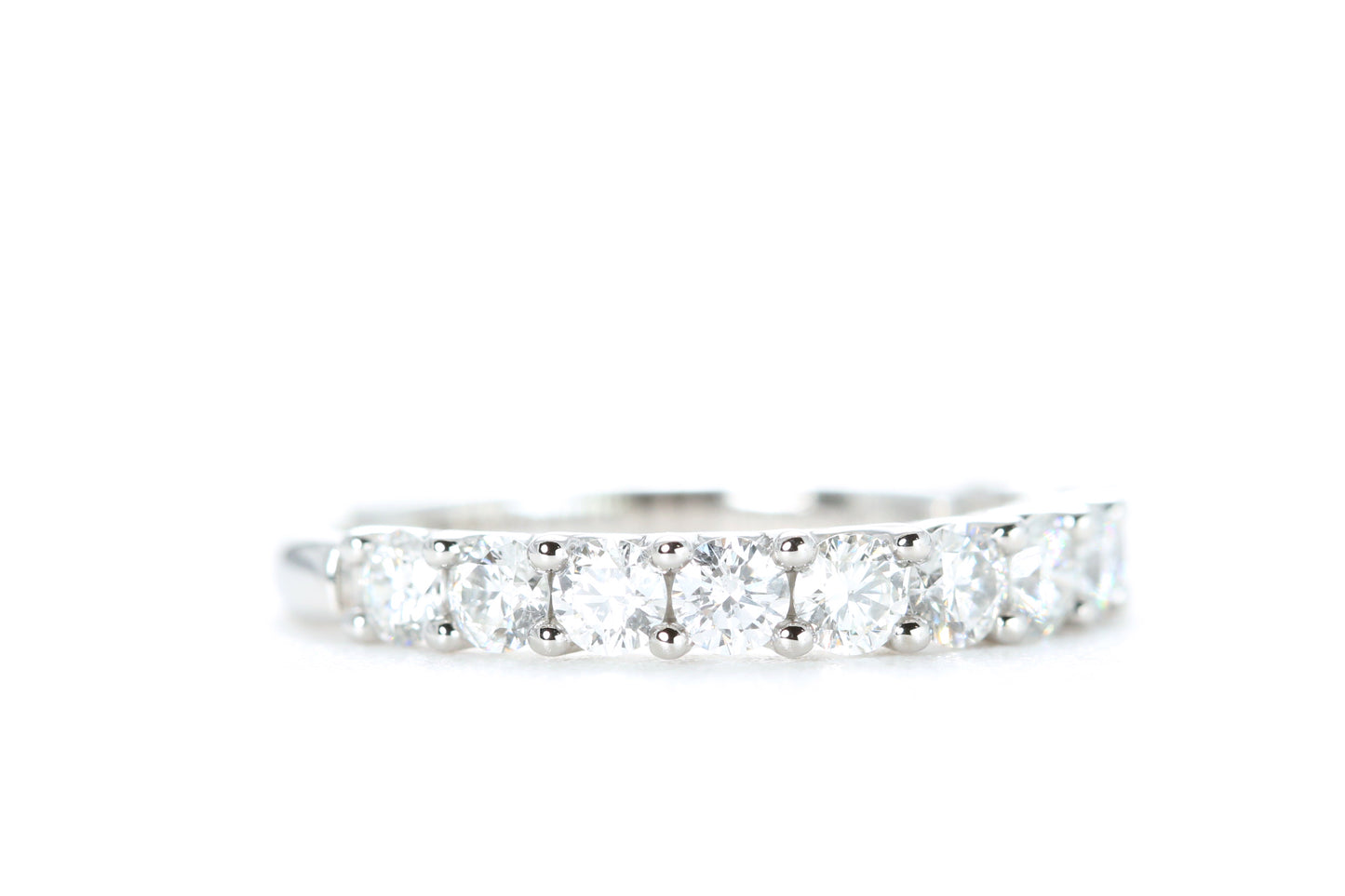 Micro Pavé One Carat Diamond Ring in 18K White Gold