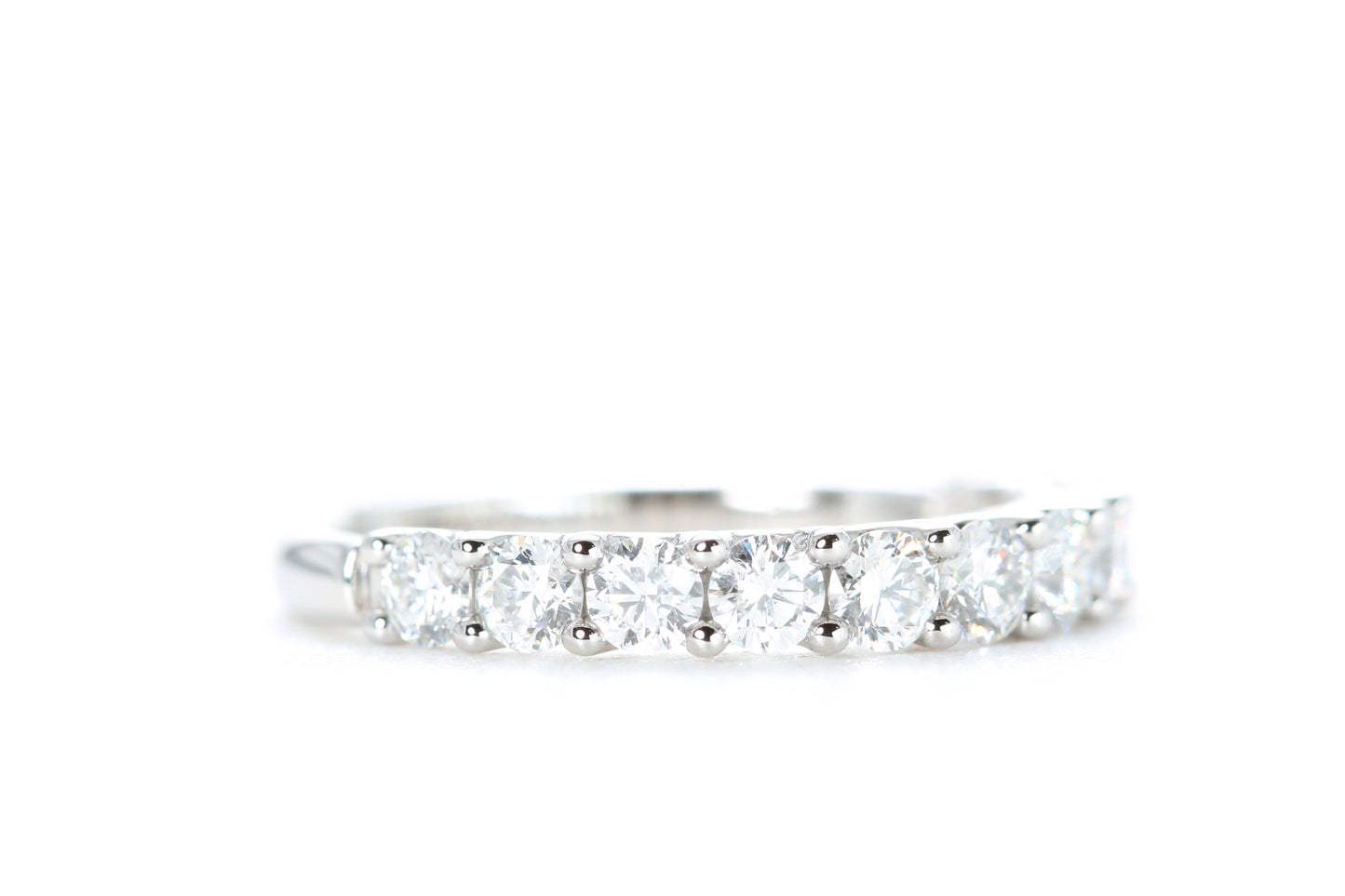 Micro Pavé One Carat Diamond Ring in 18K White Gold