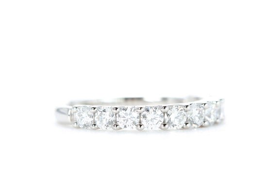 Micro Pavé One Carat Diamond Ring in 18K White Gold