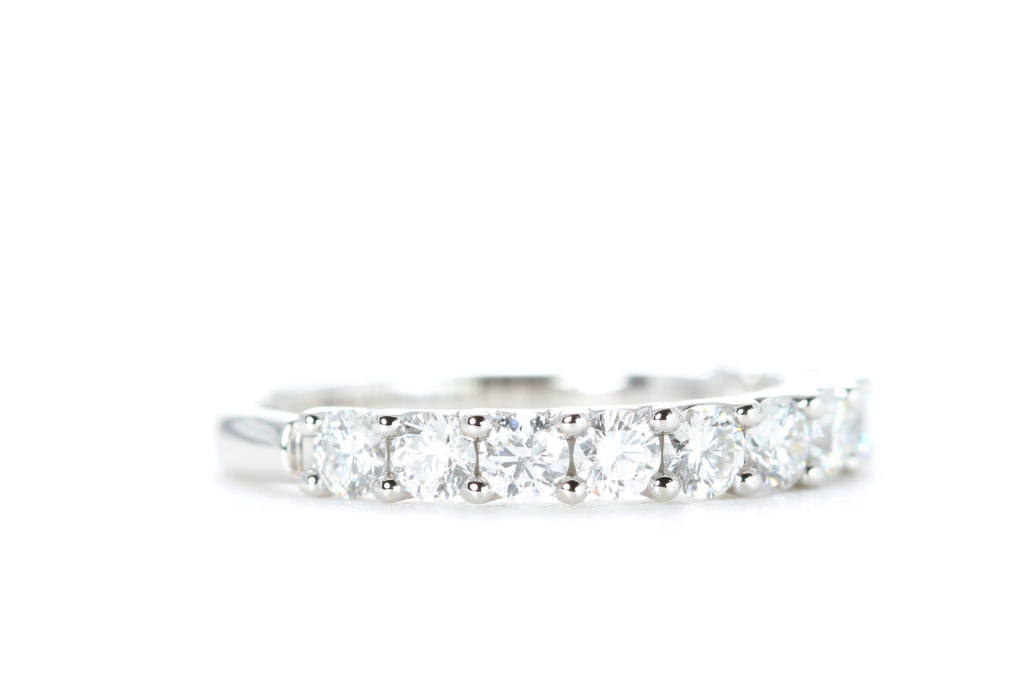 Micro Pavé One Carat Diamond Ring in 18K White Gold