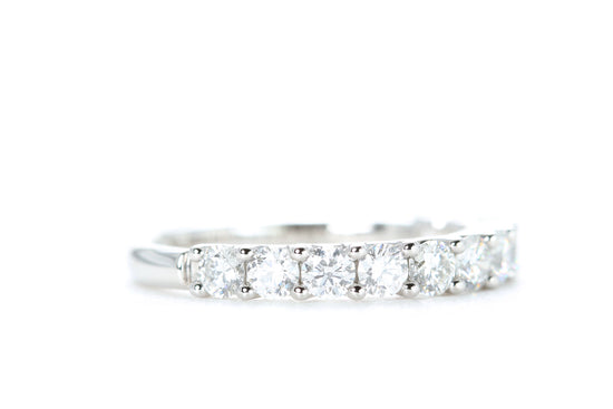 Micro Pavé One Carat Diamond Ring in 18K White Gold