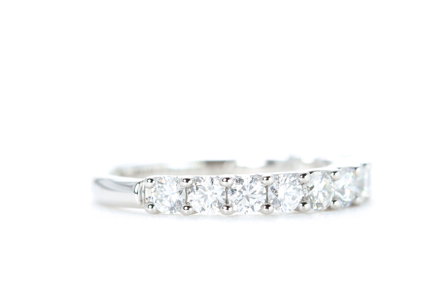Micro Pavé One Carat Diamond Ring in 18K White Gold