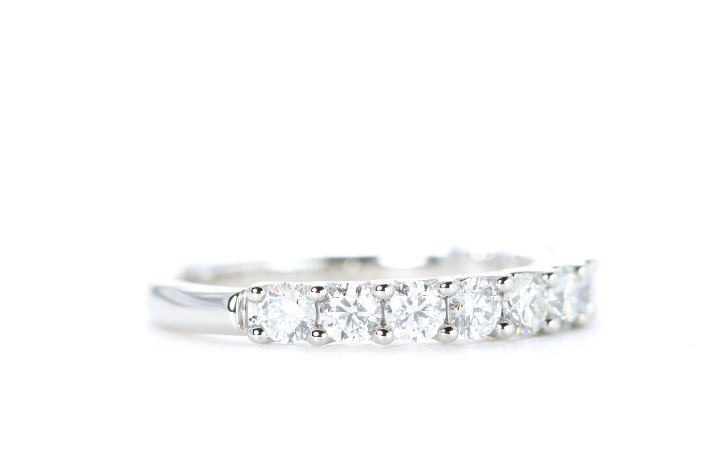 Micro Pavé One Carat Diamond Ring in 18K White Gold