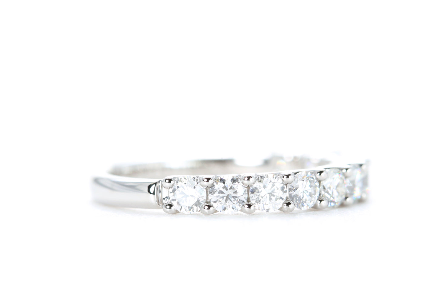 Micro Pavé One Carat Diamond Ring in 18K White Gold
