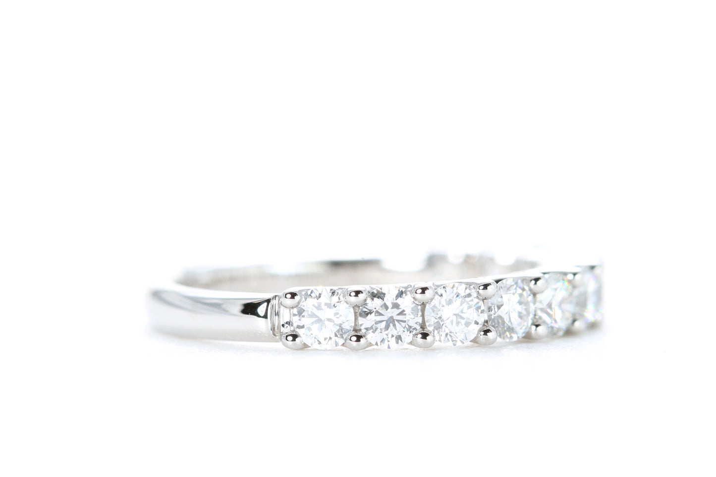 Micro Pavé One Carat Diamond Ring in 18K White Gold
