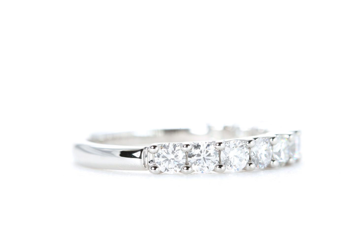 Micro Pavé One Carat Diamond Ring in 18K White Gold