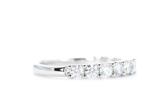 Micro Pavé One Carat Diamond Ring in 18K White Gold