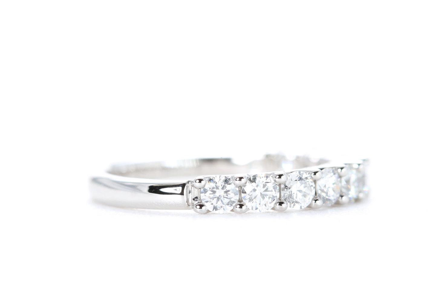 Micro Pavé One Carat Diamond Ring in 18K White Gold