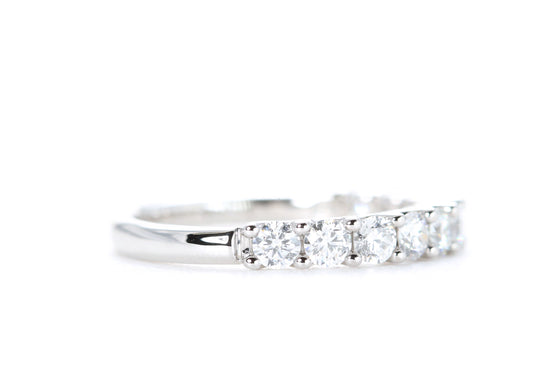 Micro Pavé One Carat Diamond Ring in 18K White Gold