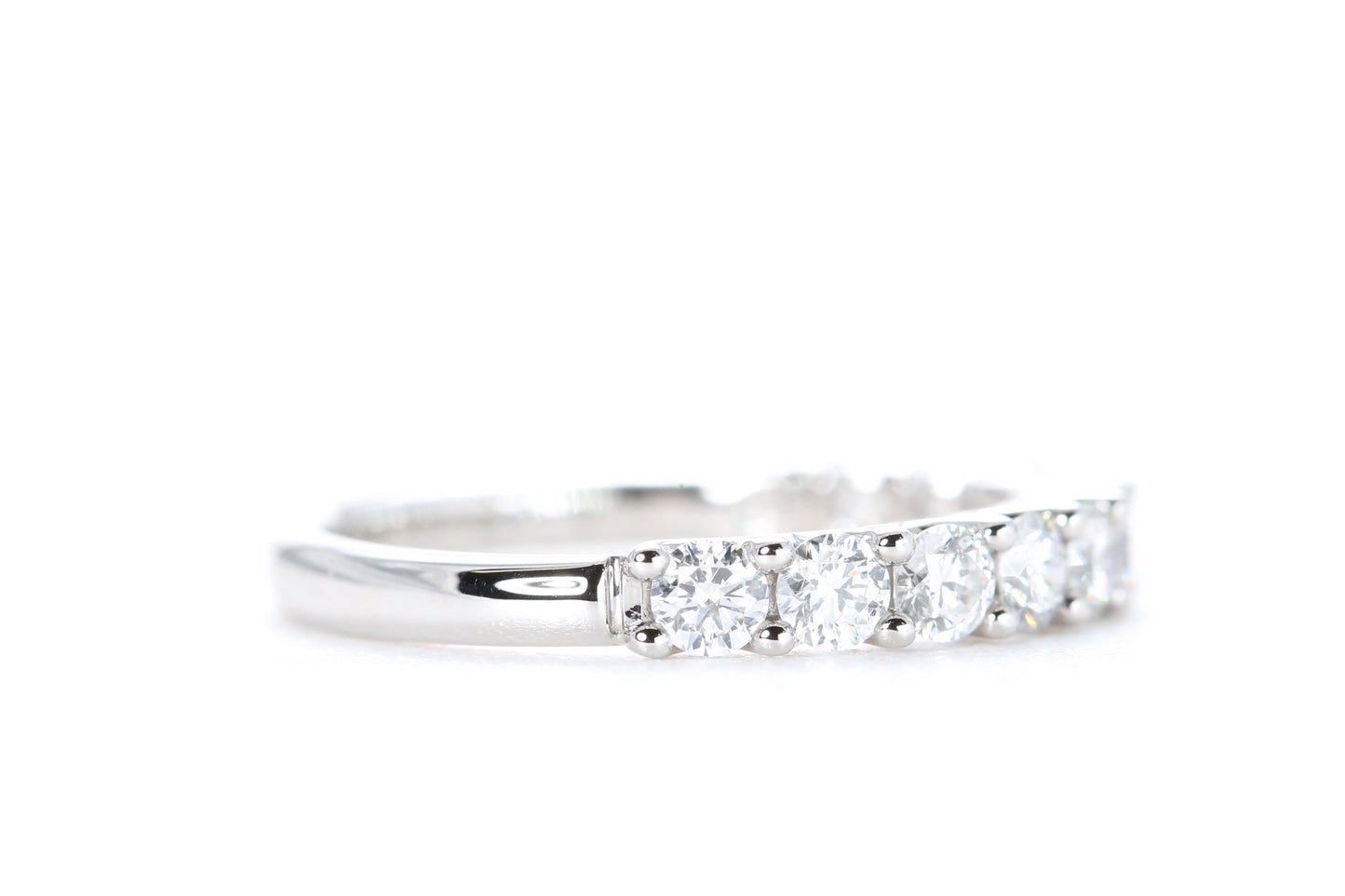 Micro Pavé One Carat Diamond Ring in 18K White Gold