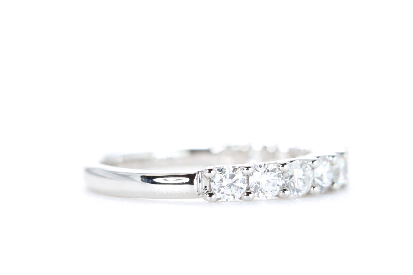 Micro Pavé One Carat Diamond Ring in 18K White Gold