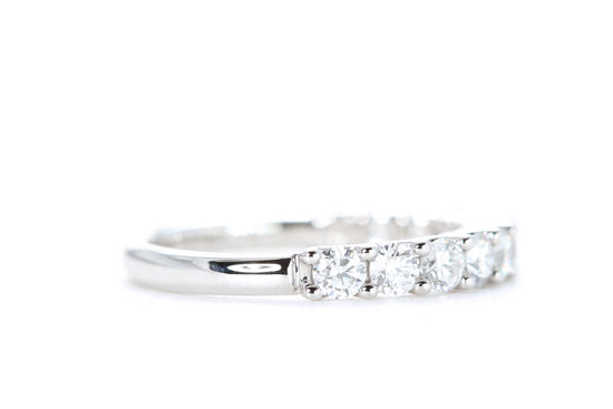 Micro Pavé One Carat Diamond Ring in 18K White Gold