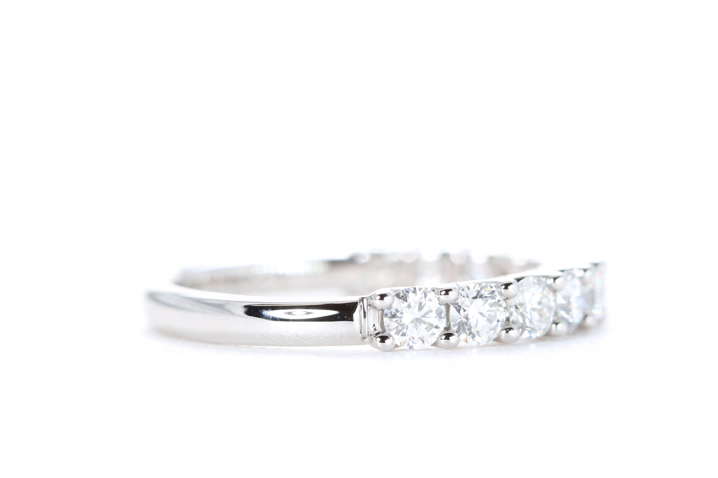 Micro Pavé One Carat Diamond Ring in 18K White Gold