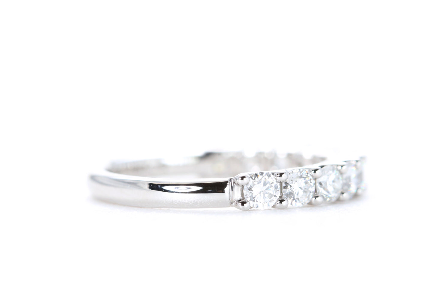 Micro Pavé One Carat Diamond Ring in 18K White Gold