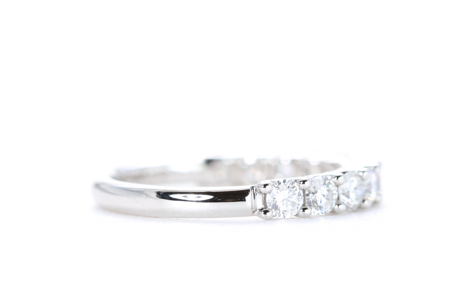 Micro Pavé One Carat Diamond Ring in 18K White Gold