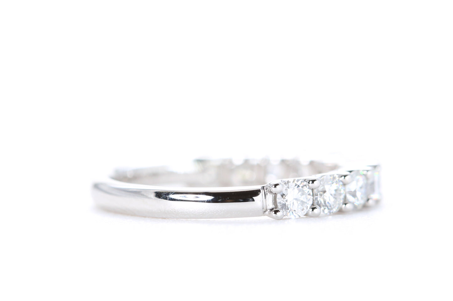 Micro Pavé One Carat Diamond Ring in 18K White Gold