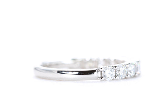 Micro Pavé One Carat Diamond Ring in 18K White Gold