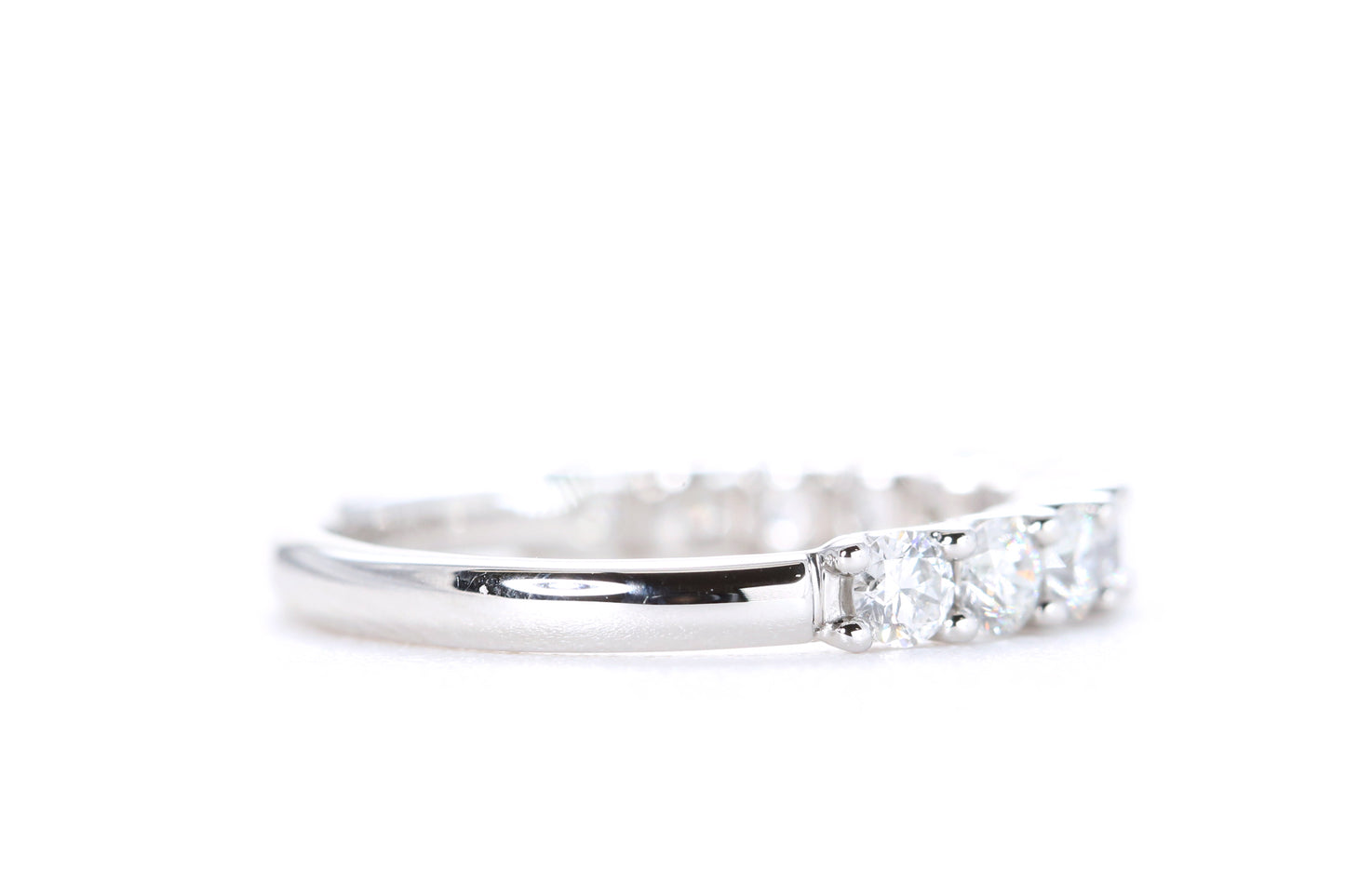 Micro Pavé One Carat Diamond Ring in 18K White Gold