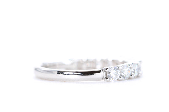 Micro Pavé One Carat Diamond Ring in 18K White Gold