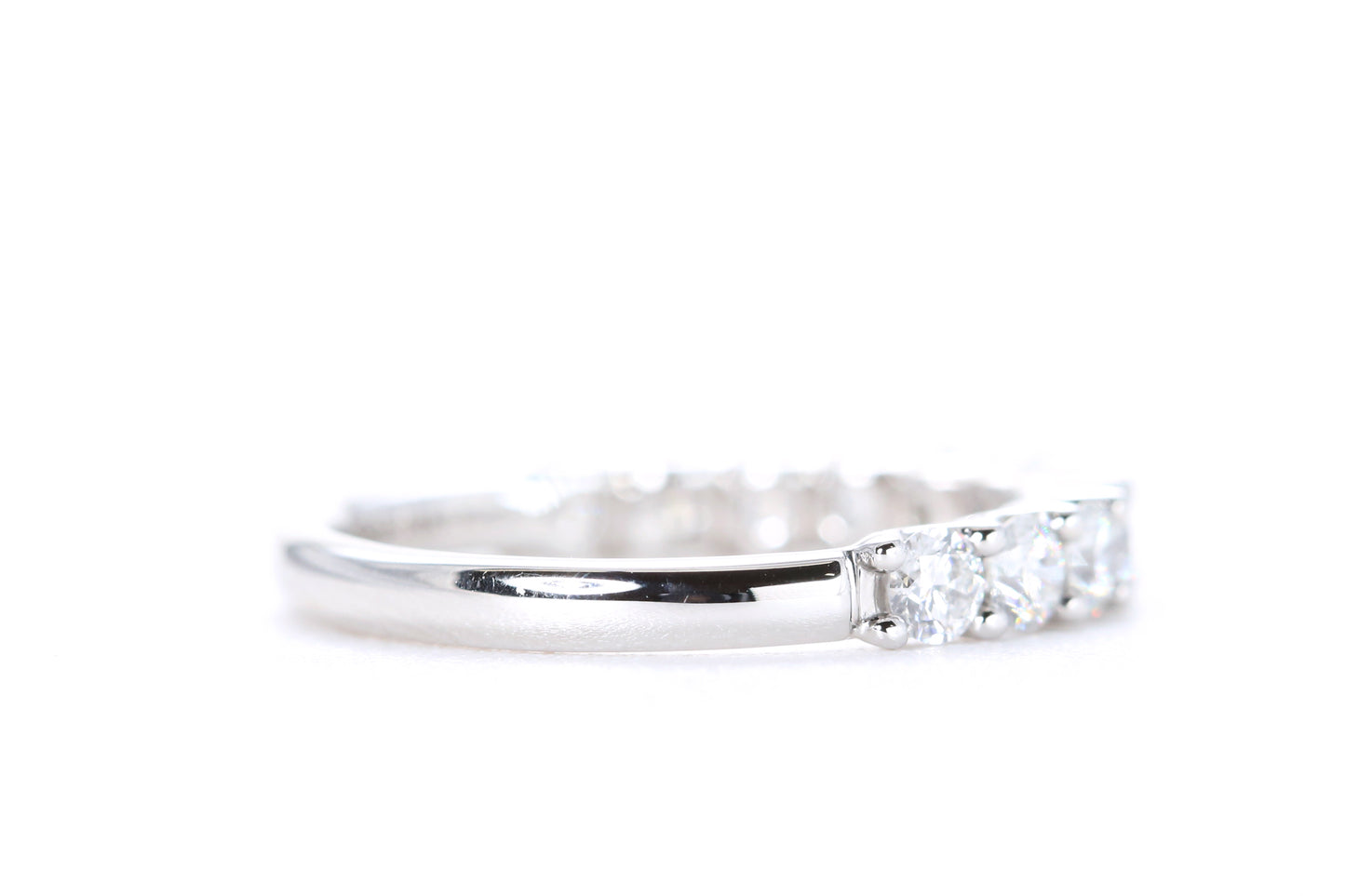 Micro Pavé One Carat Diamond Ring in 18K White Gold
