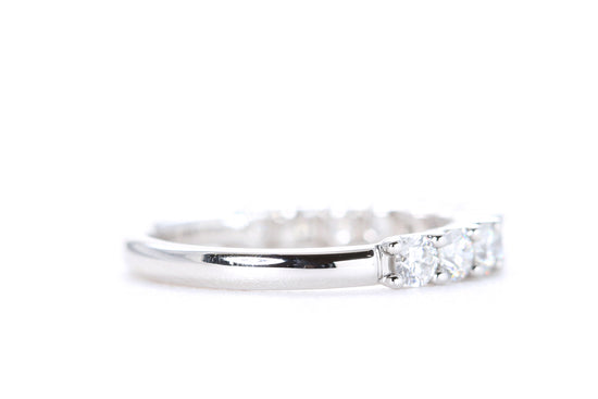 Micro Pavé One Carat Diamond Ring in 18K White Gold
