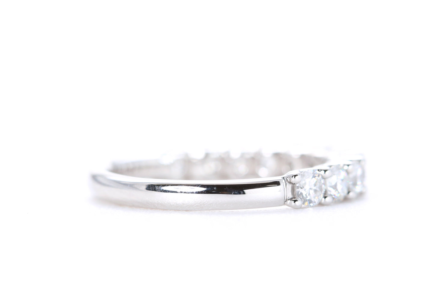 Micro Pavé One Carat Diamond Ring in 18K White Gold