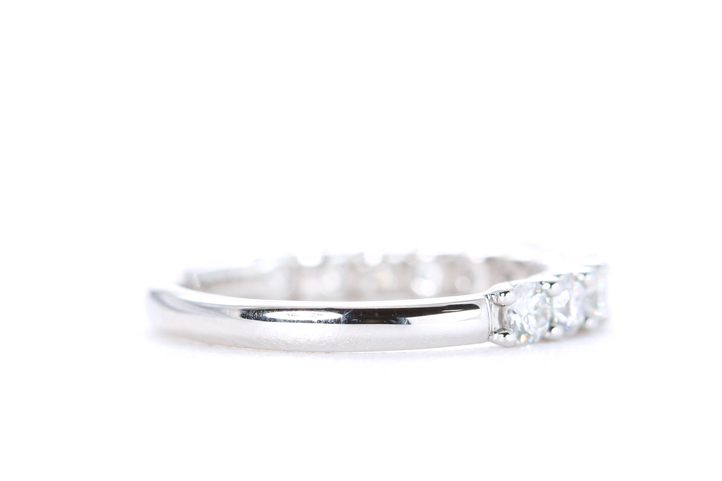 Micro Pavé One Carat Diamond Ring in 18K White Gold
