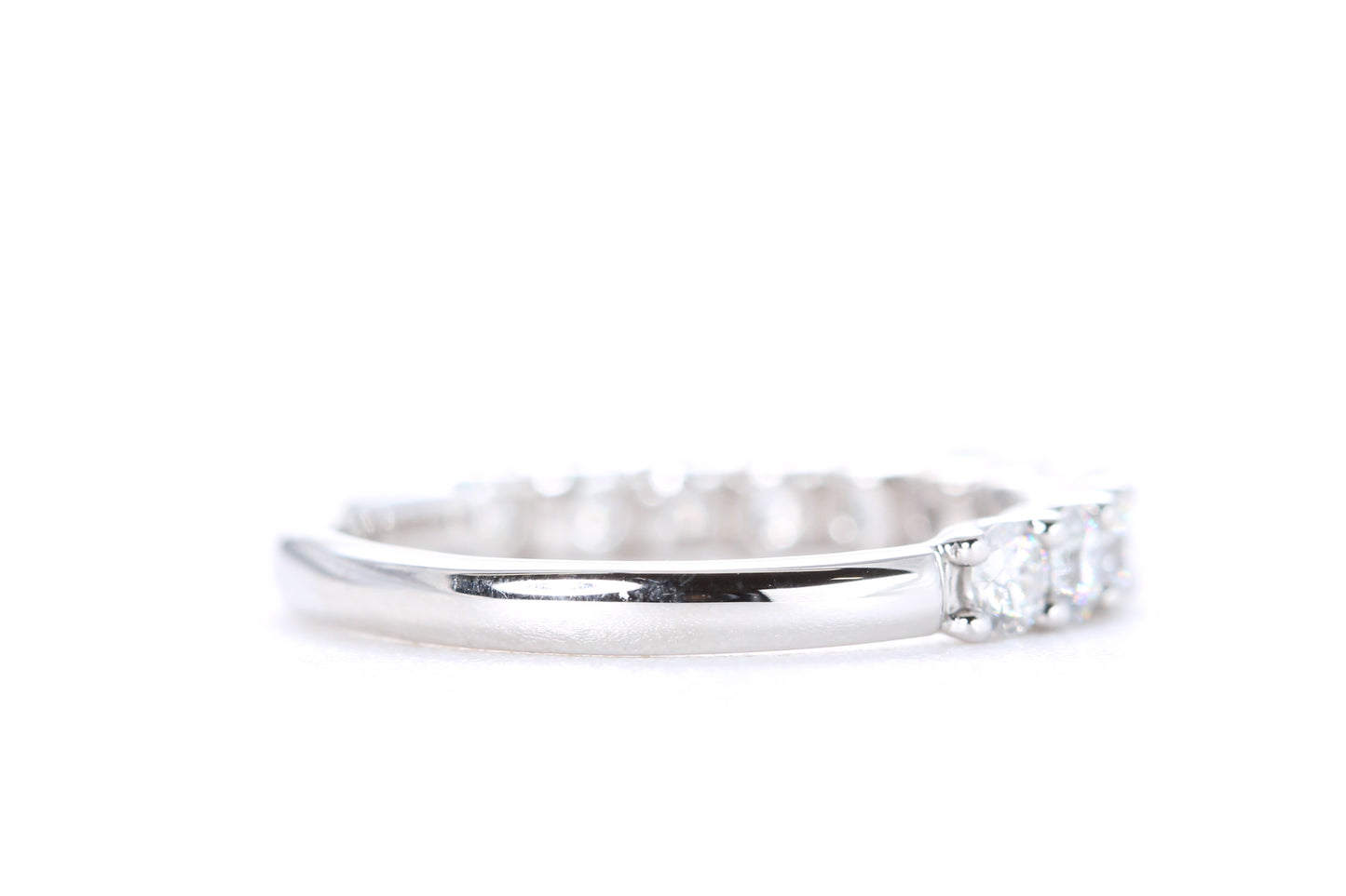 Micro Pavé One Carat Diamond Ring in 18K White Gold
