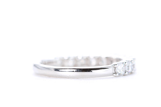 Micro Pavé One Carat Diamond Ring in 18K White Gold