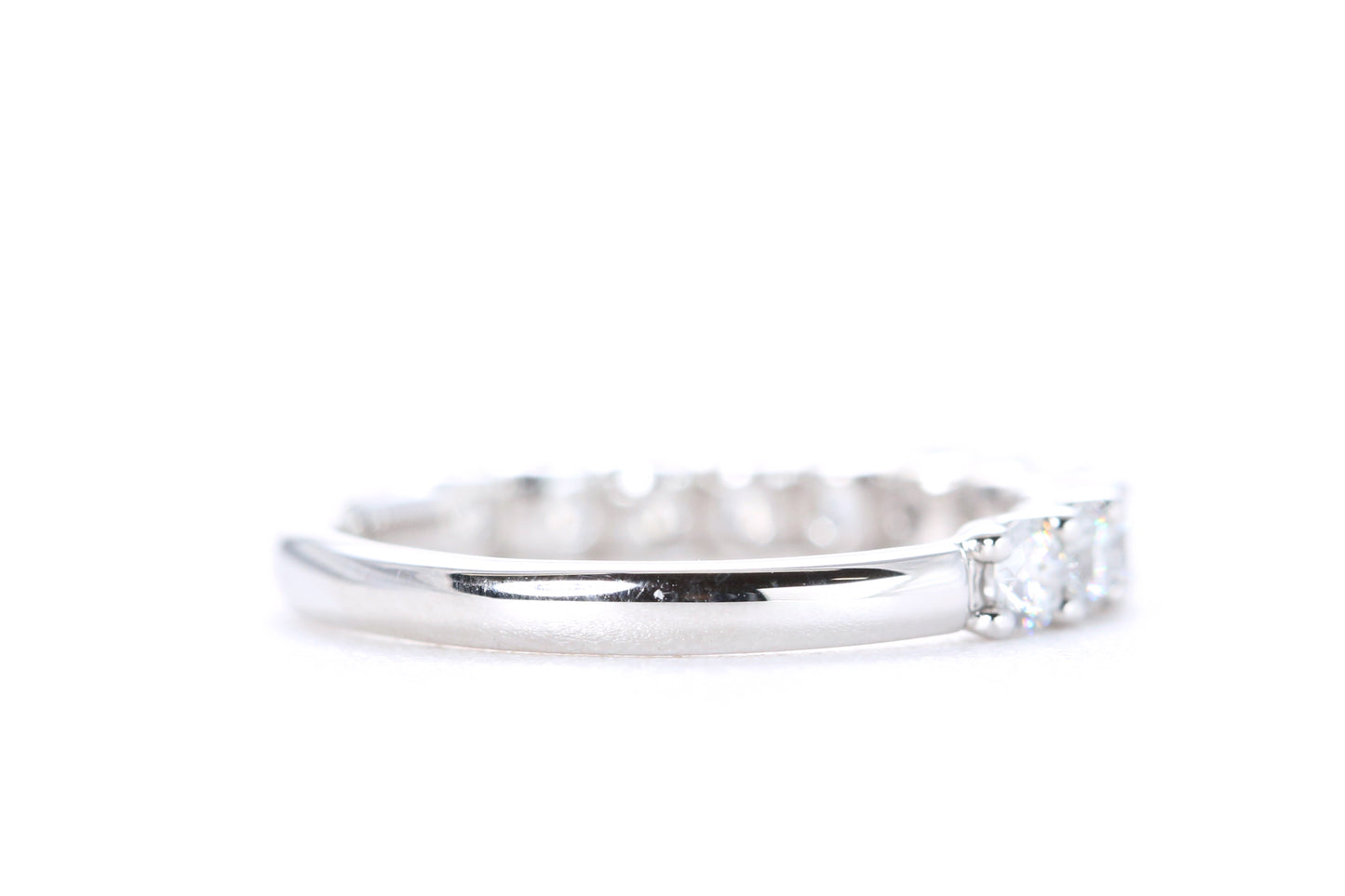 Micro Pavé One Carat Diamond Ring in 18K White Gold